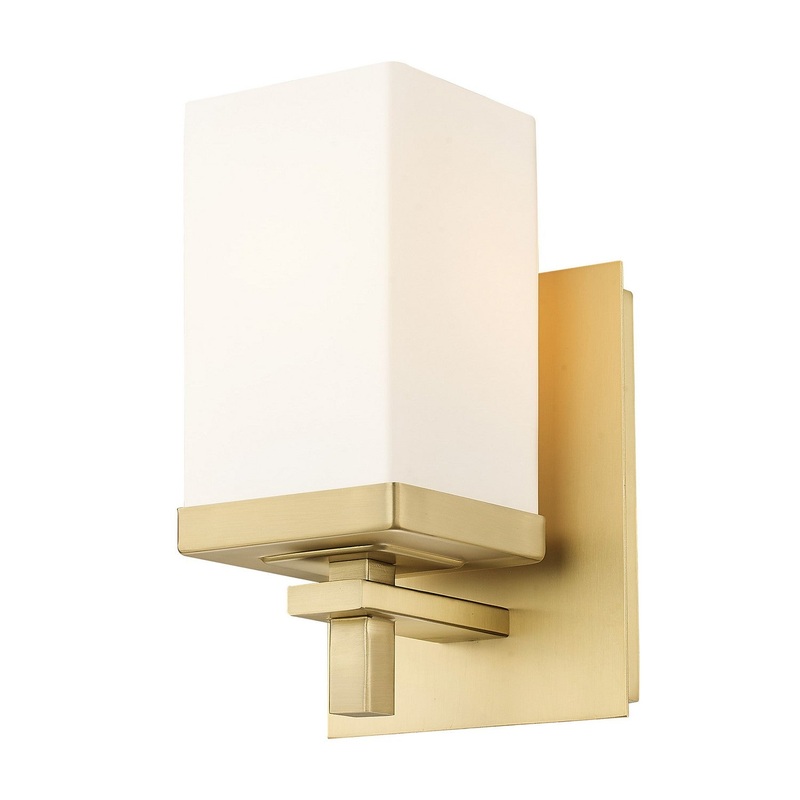 One Light Wall Sconce from the Maddox BCB Collection in Brushed Champagne Bronze Finish by Golden