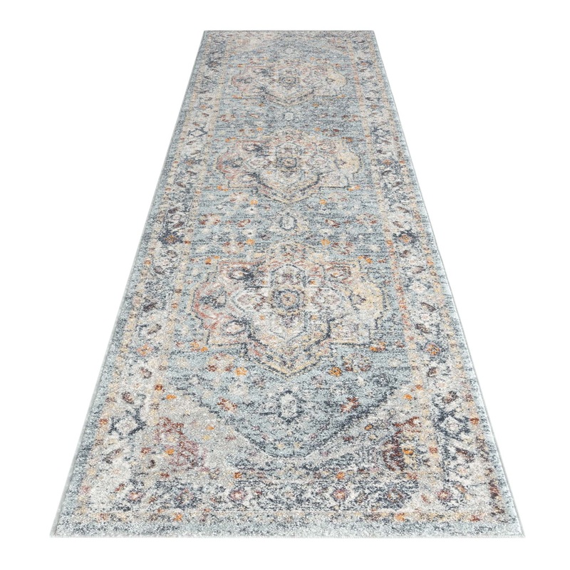 Ornate Persian Vintage Rug – Blue – 80×150
