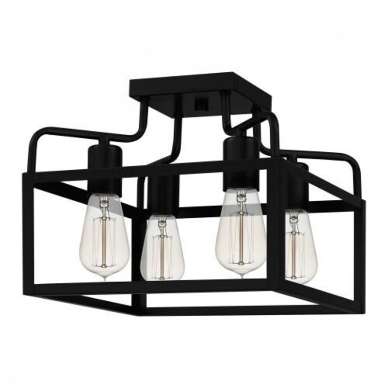 Quoizel QSF5349MBK Paulsen Semi flush 4 lights matte black Semi-Flush Mount
