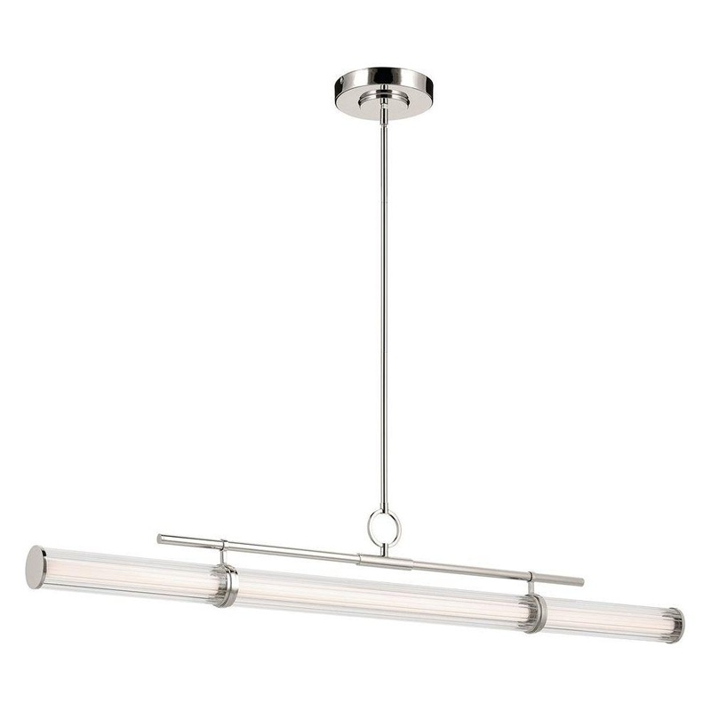 Riven 60.25″ LED 1-Light Linear Chandelier Polished Nickel