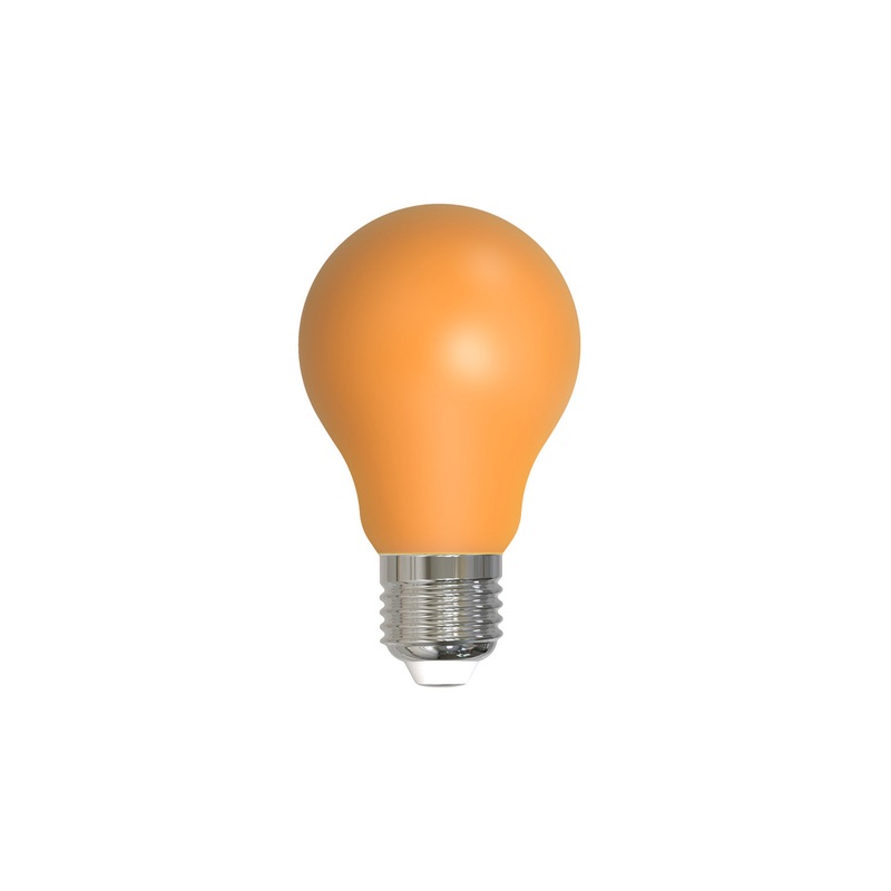 4.5 Watt A19 Ceramic Amber, E26 base, 120 Volt Light Bulb by Bulbrite