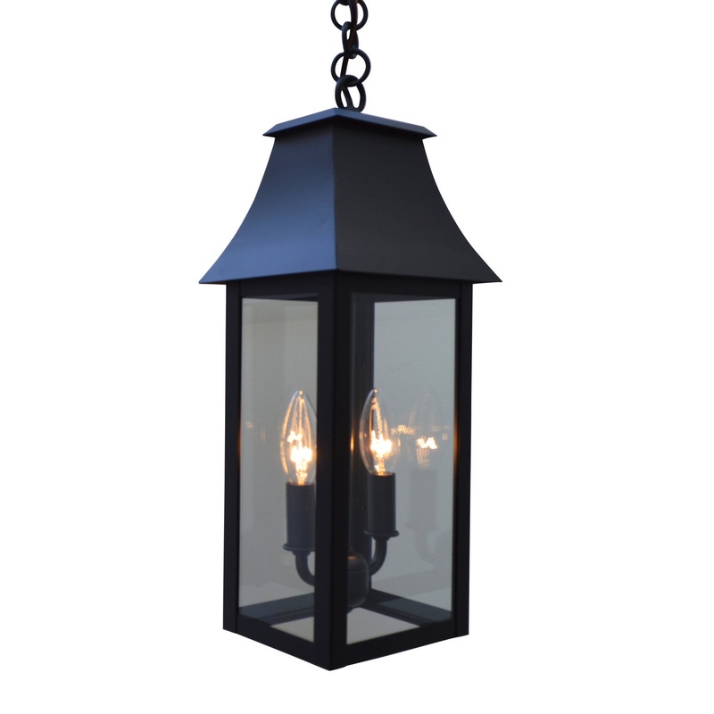 Arroyo ORH-8CLR-BK Orpington Two Light Pendant Satin Black