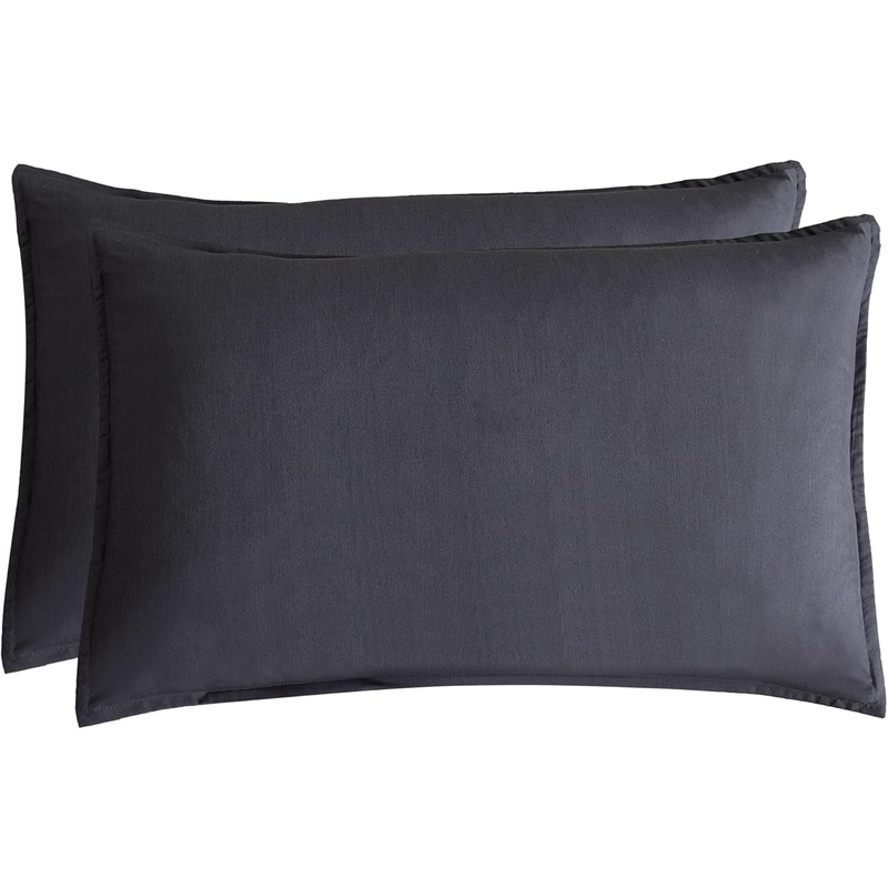 Bamboo Microfibre Standard Pillowcase x2 (one pair) – Charcoal