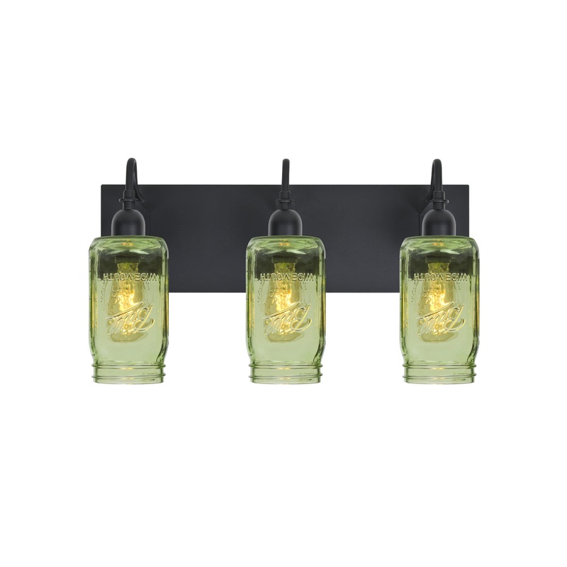 Besa 3WG-MILO4GR-EDIL-BK Milo Three Light Wall Sconce Black