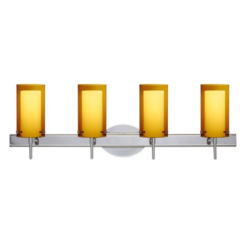 Besa 4SW-G44007-CR Pahu Four Light Wall Sconce Chrome (Discontinued)