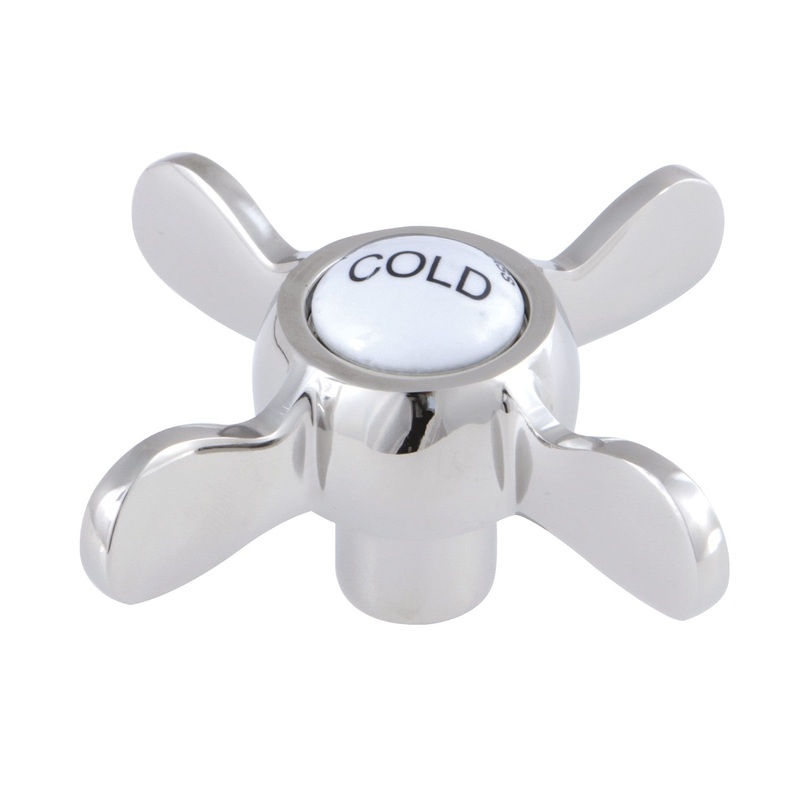 Essex KSH113PNC Cold Metal Cross Handle, Polished Nickel