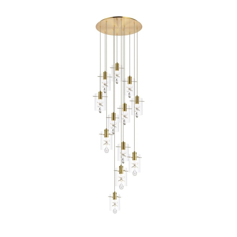 LED Pendant from the Hana Collection in Gold Finish by Elegant Lighting