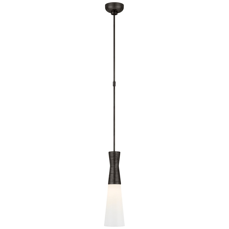 One Light Pendant from the Utopia Collection in Aged Iron Finish by Visual Comfort Signature