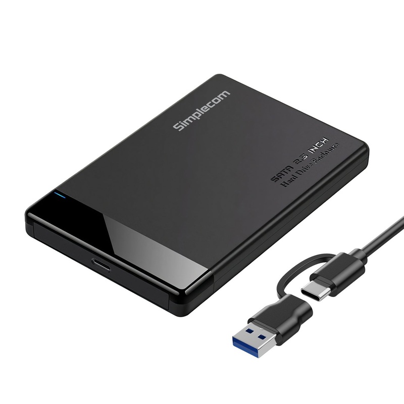 Simplecom SE109 Tool-free 2.5″ SATA HDD SSD to USB-C Enclosure USB 3.2 Gen 1