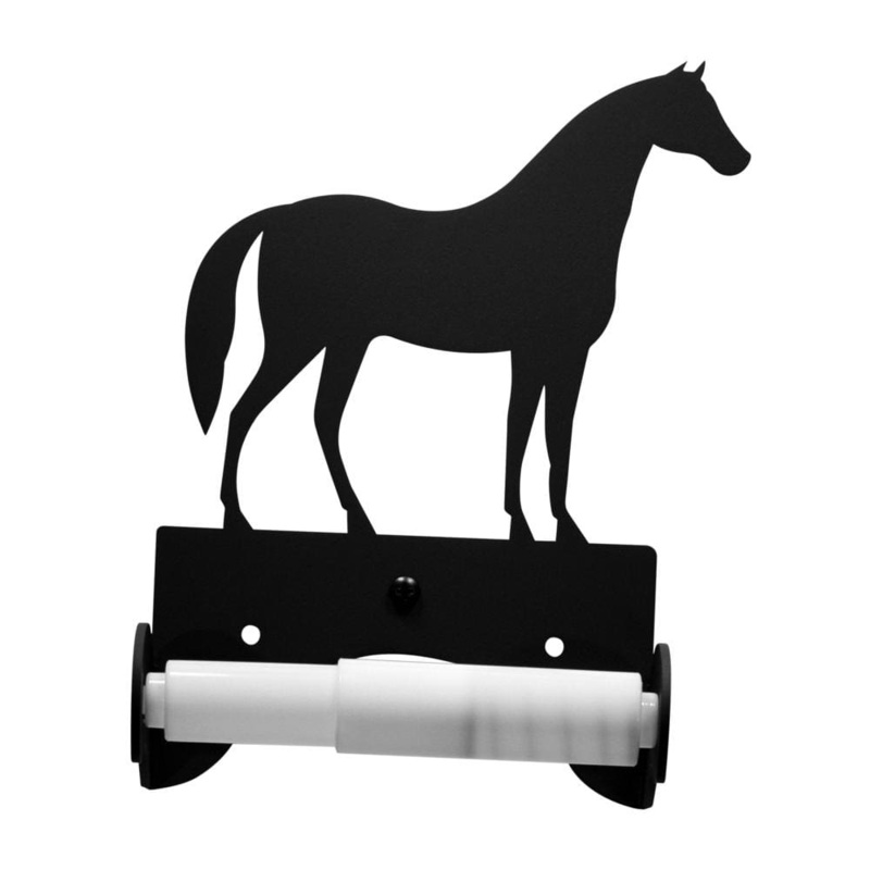Village Wrought Iron TT-B-68 Horse Toilet Tissue Holder and Roll