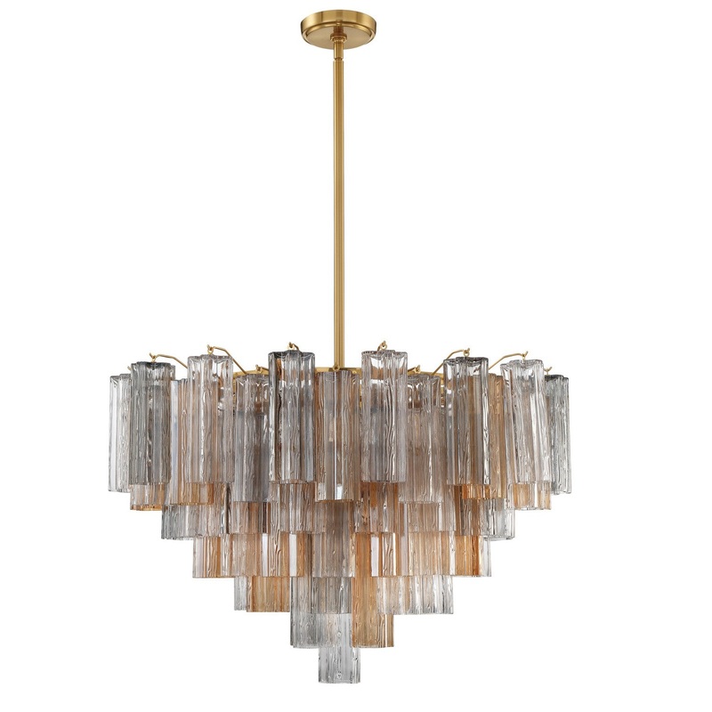 16 Light Chandelier from the Addis Collection in Aged Brass Finish by Crystorama