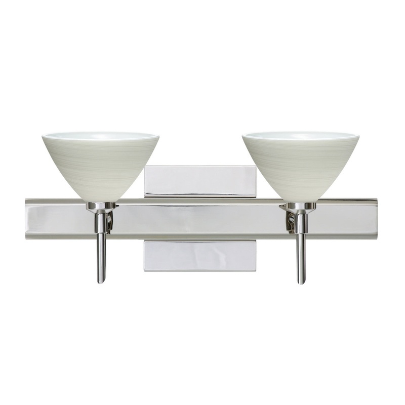 Besa 2SW-1743KR-CR-SQ Domi Two Light Wall Sconce Chrome (Discontinued)