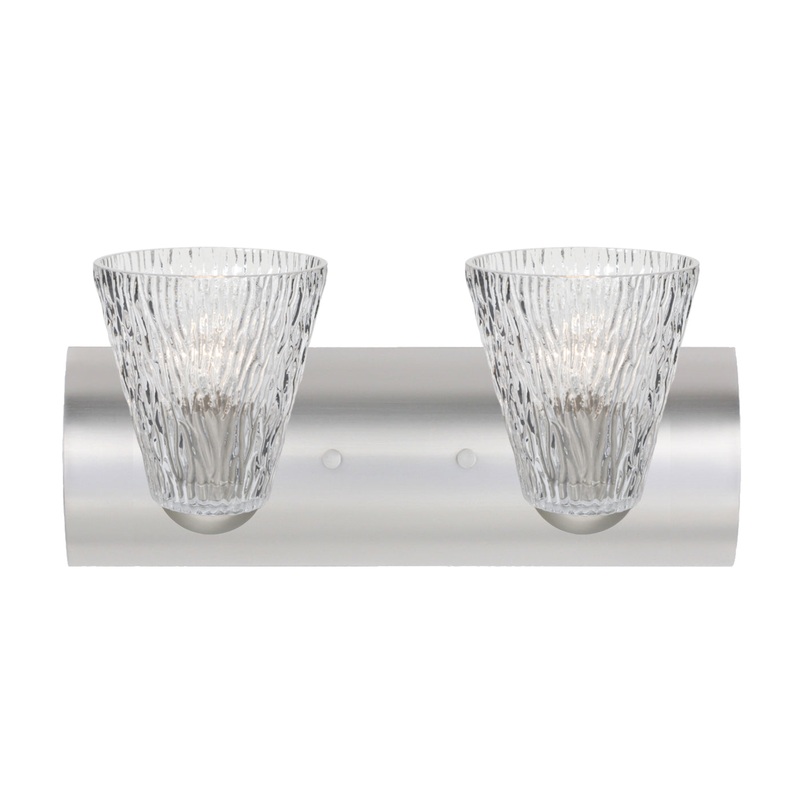 Besa 2WZ-NICO5CL-LED-SN Nico Two Light Wall Sconce Satin Nickel