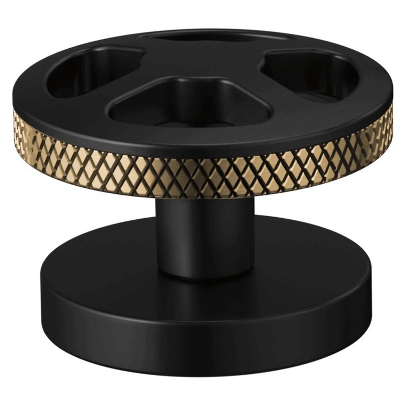 Handle Kit Litze Brass 2 Wheel Matte Black/Brilliance Luxe Gold for Faucet Model 65332LF-LHP and 65334LF-LHP