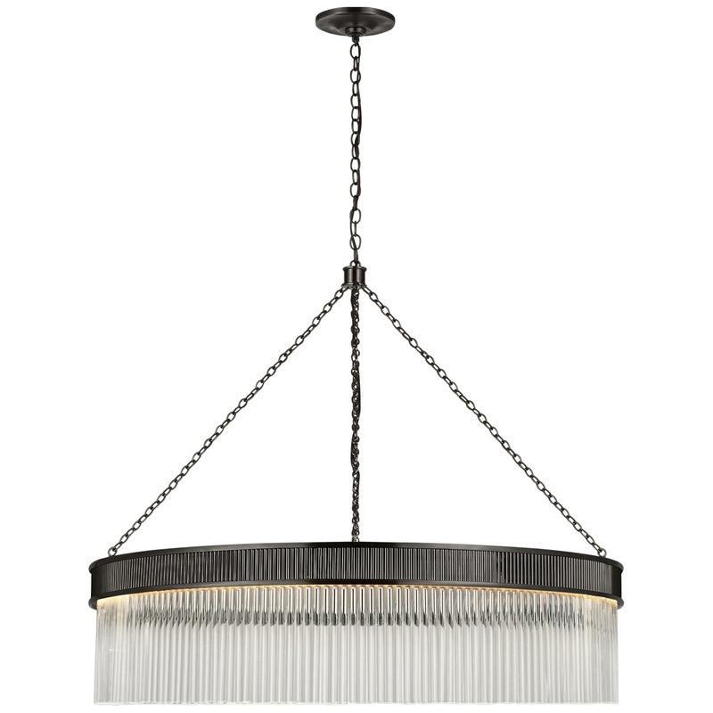 LED Chandelier from the Menil Collection in Bronze Finish by Visual Comfort Signature