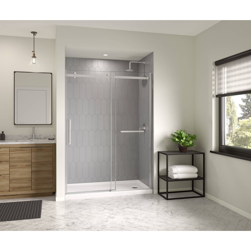 MAAX 106758-000-002-001 Icon 6032 AcrylX Alcove Shower Base with Left-Hand Drain in White