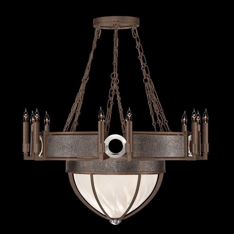 Mirage 35.75″W Round Chandelier Bronze/Nickel/Pebble