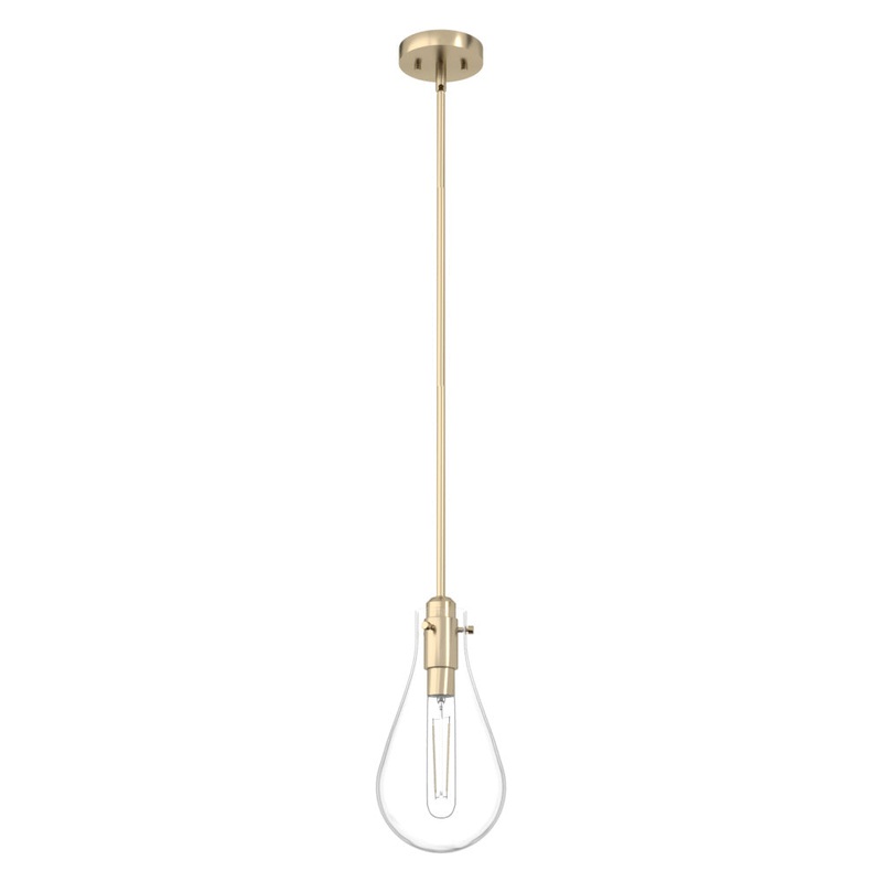 One Light Pendant from the Lundin Collection in Alturas Gold Finish by Hunter