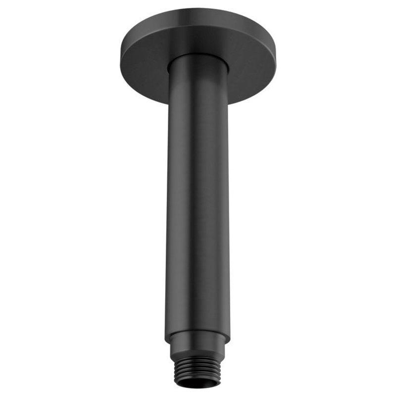 Shower Arm Kintsu with Flange Matte Black 10 Inch 1/2 IN NPT Solid Brass Wall Mount