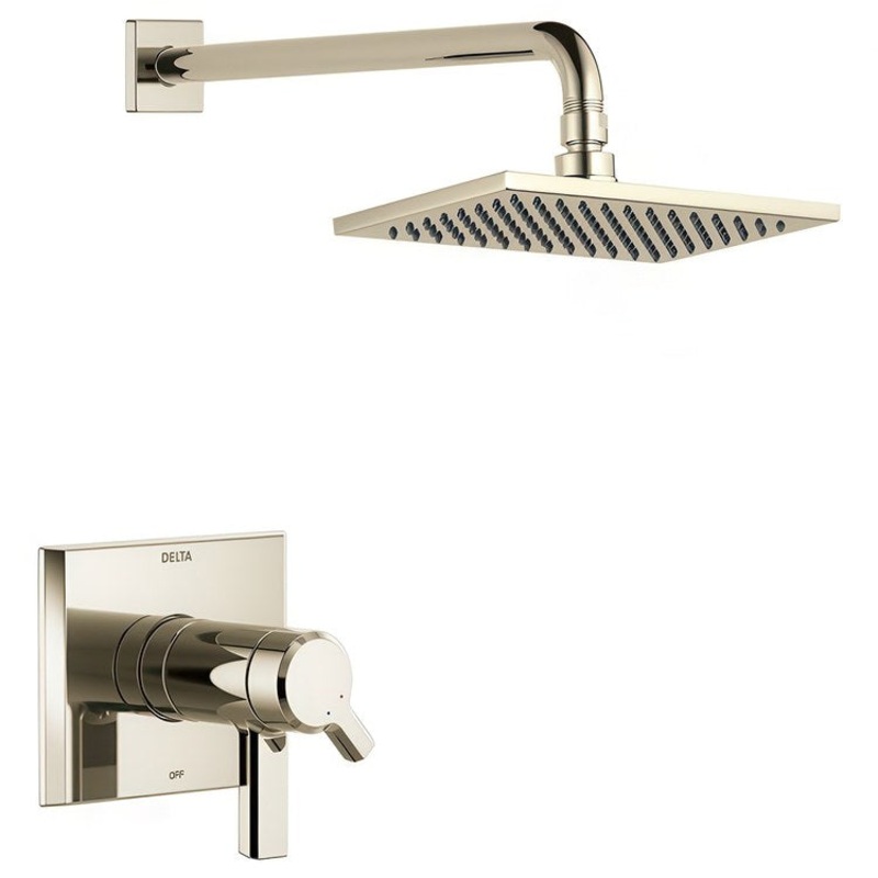 Shower Trim Pivotal 17T Series Tempassure H2Okinetic 2 Lever Lumicoat Polished Nickel ADA 1.75 Gallons per Minute