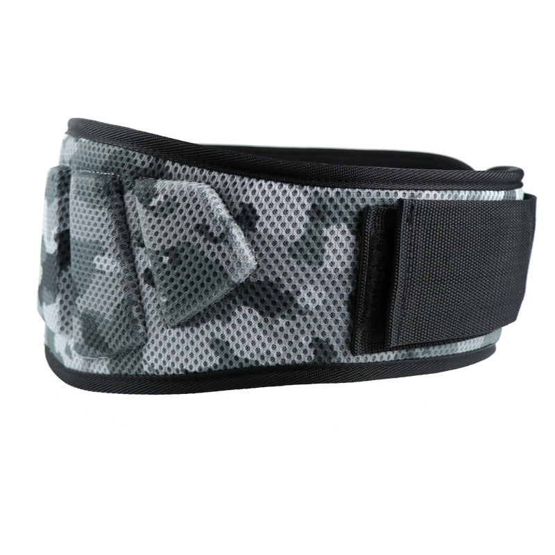 Size XL Grey Camouflage Camo Weightlifting Belt – EVA Nylon Gym Belt for Squats, Deadlifts & Lumbar Support