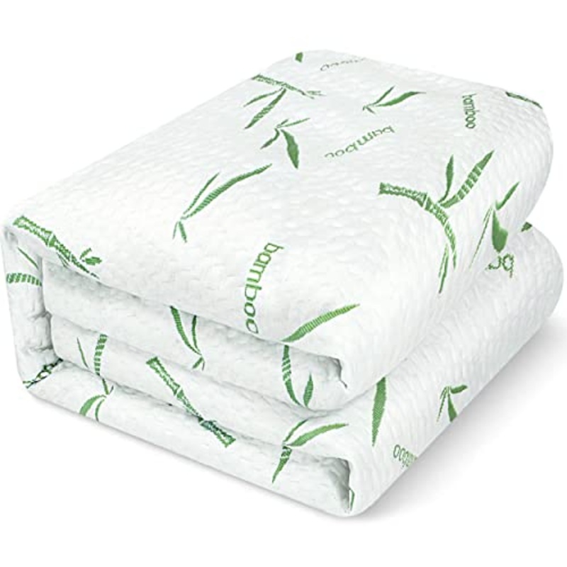 Utopia Bedding Coprimaterasso Impermeabile in viscosa di bamb – Matrimoniale (160 x 200 cm), coprimaterasso Premium, Traspirante, Stile Aderente Elastico tutt’intorno