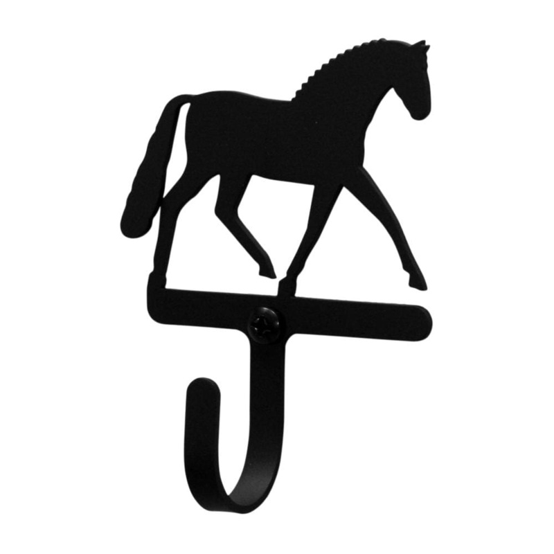 Village Wrought Iron WH-104-S Dressage Horse Wall Hook Sm