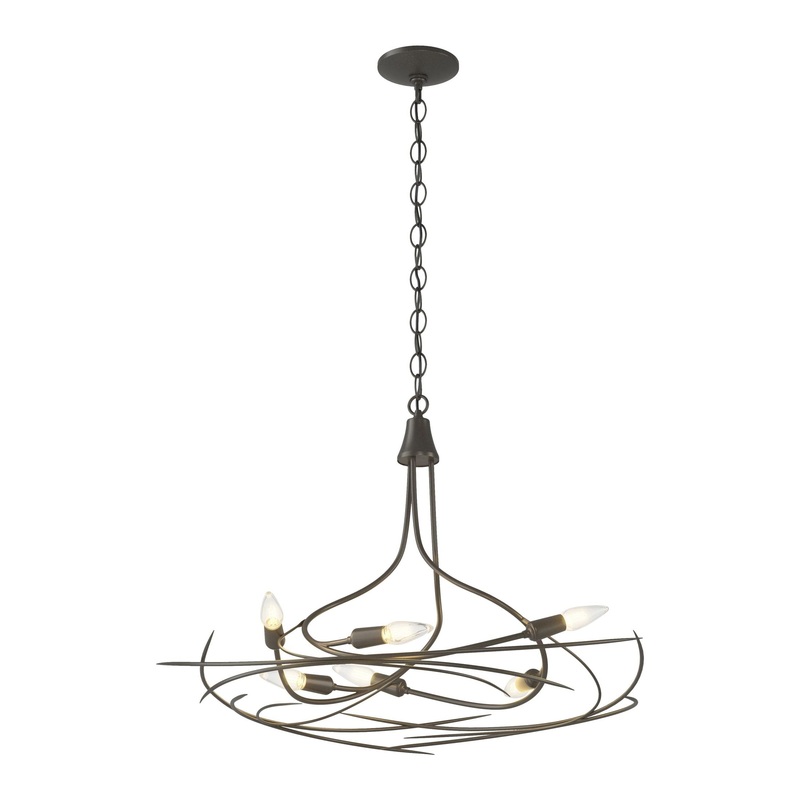 Wisp 6-Light Chandelier Dark Smoke