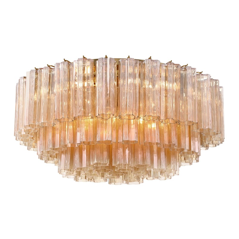 16 Light Flush Mount from the Addis Collection in Aged Brass Finish by Crystorama