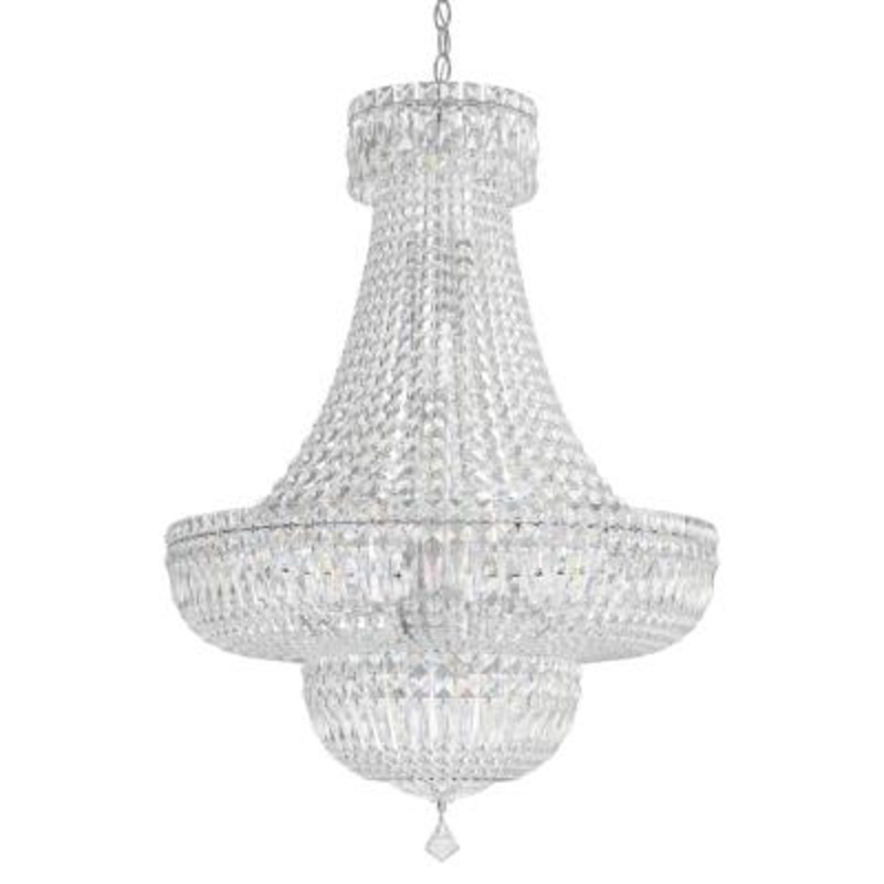 23 Light Chandelier from the Petit Crystal Deluxe Collection by Schonbek Gold Clear Heritage Crystal