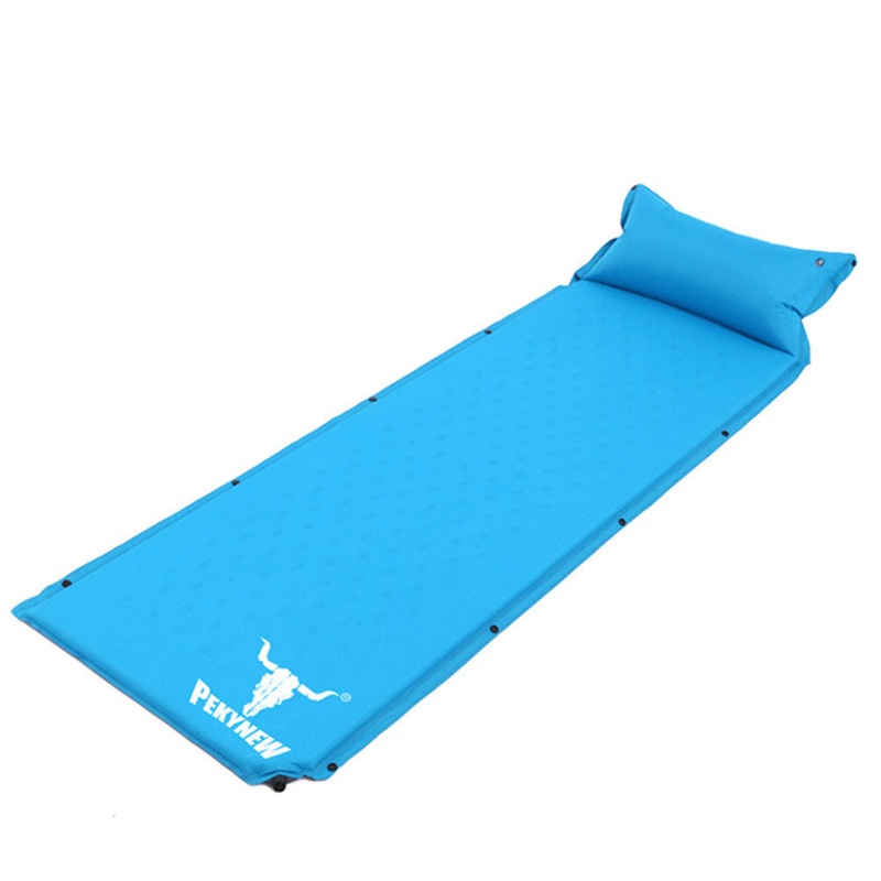 Air Bed Self Inflating Mattress Sleeping Mat Camp Camping Hiking Joinable – blue