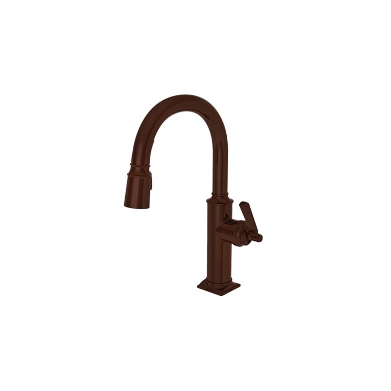 Bar Faucet Adams 1 Lever ADA Venetian Bronze Pull Down Swivel Brass Spout Height 8-2/7 Inch 1.8 Gallons per Minute