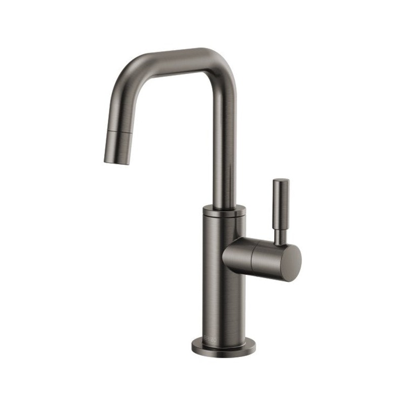 Beverage Faucet Solna Cold Water 1 Lever ADA Brilliance Luxe Steel Square Spout 360 Degree Swivel