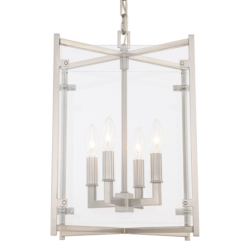 Crystorama DAN-8796-BN Danbury Four Light Chandelier Brushed Nickel
