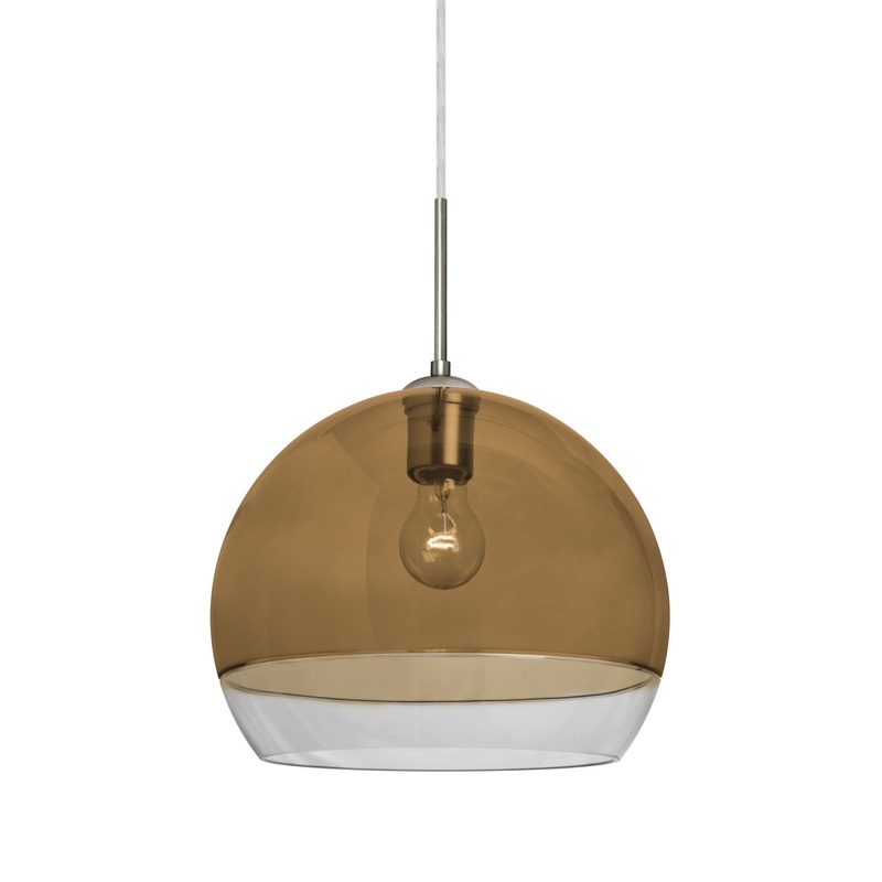 One Light Pendant from the Ally Collection in Satin Nickel Finish by Besa