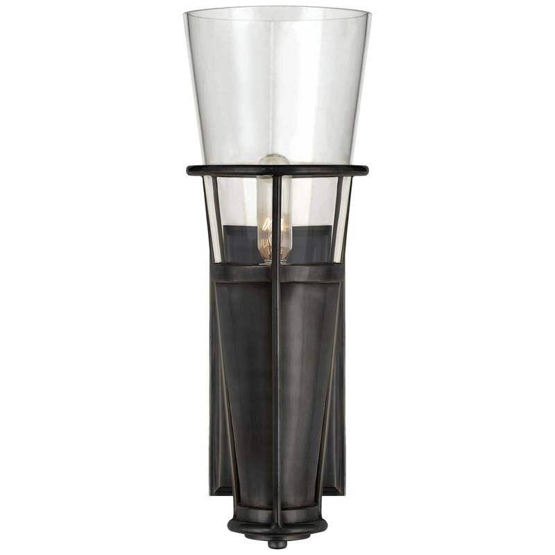 One Light Wall Sconce from the Robinson Collection in Bronze Finish by Visual Comfort Signature