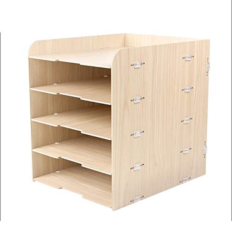 Schedario Classificatore Verticale Cartella del Desktop, Portariviste in Legno Scaffale per Cancelleria A pi Piani, Forniture per Ufficio O Articoli per La Casa (Size : #6)
