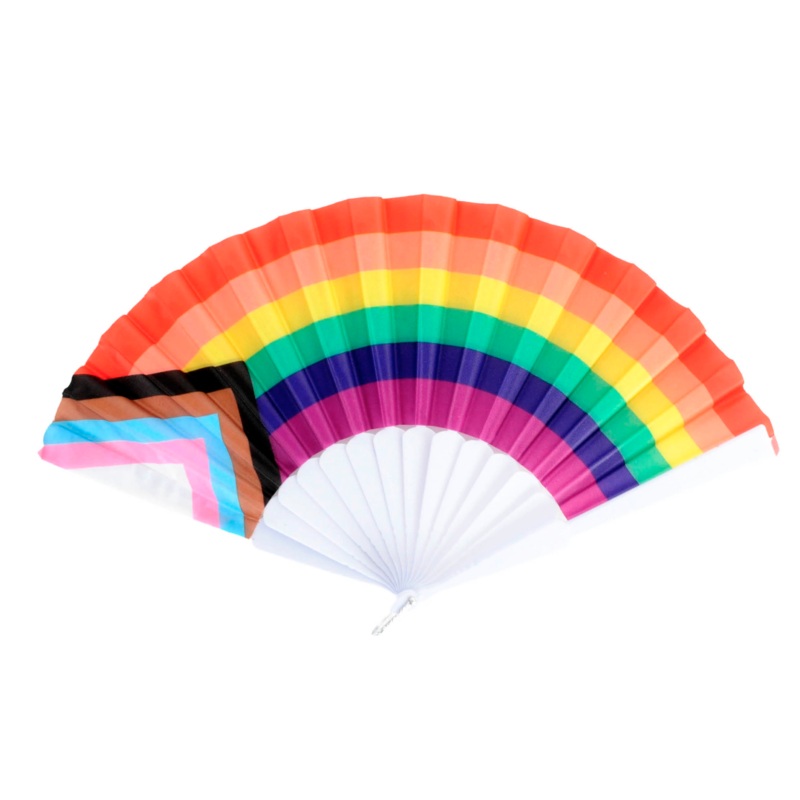 1x Rainbow Gay Pride Fabric Cooling Fan LGBTQ
