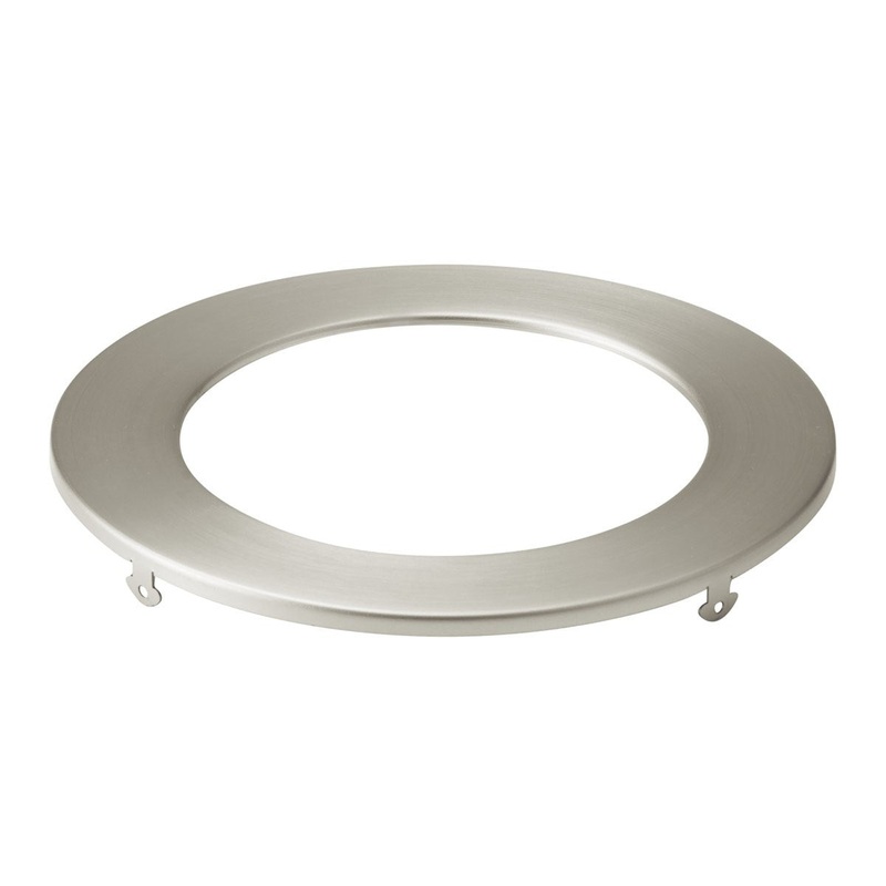 5in Round Slim Downlight Trim from the Direct To Ceiling Unv Accessor Collection in Brushed Nickel Finish by Kichler