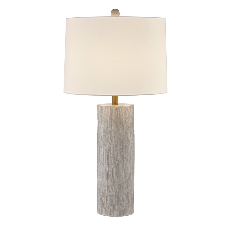 Amanda 1-Light Table Lamp Distressed White