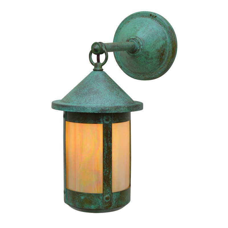 Arroyo BB-7GW-VP Berkeley One Light Wall Mount Verdigris Patina