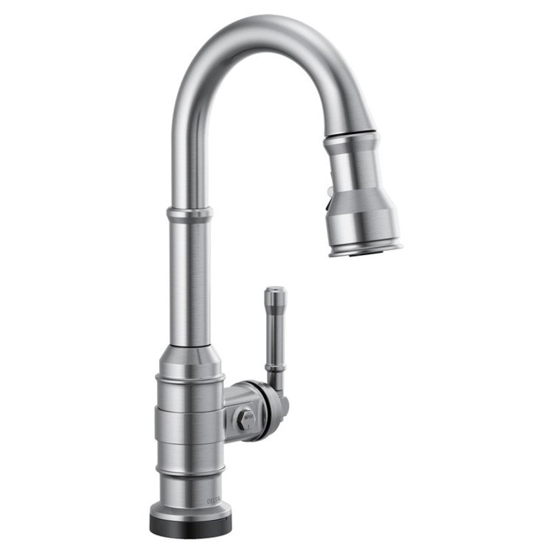 Bar Faucet Broderick Prep 1 Lever ADA CALGreen Arctic Stainless Touch2O with Touchless/MagnaTite Docking/VoiceIQ Compatible 1.8 Gallons per Minute