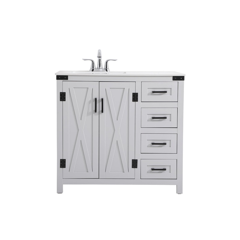 Bathroom Vanity from the Grant Collection in Grey Finish by Elegant Lighting