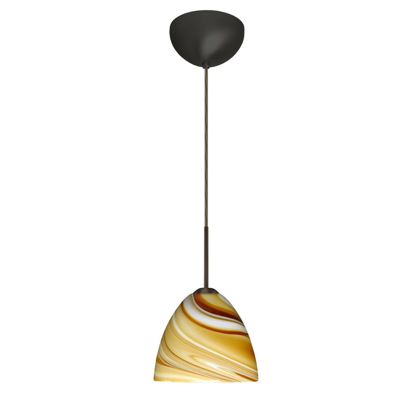 Besa 1BC-7572HN-HAL-BR Sasha One Light Pendant Bronze