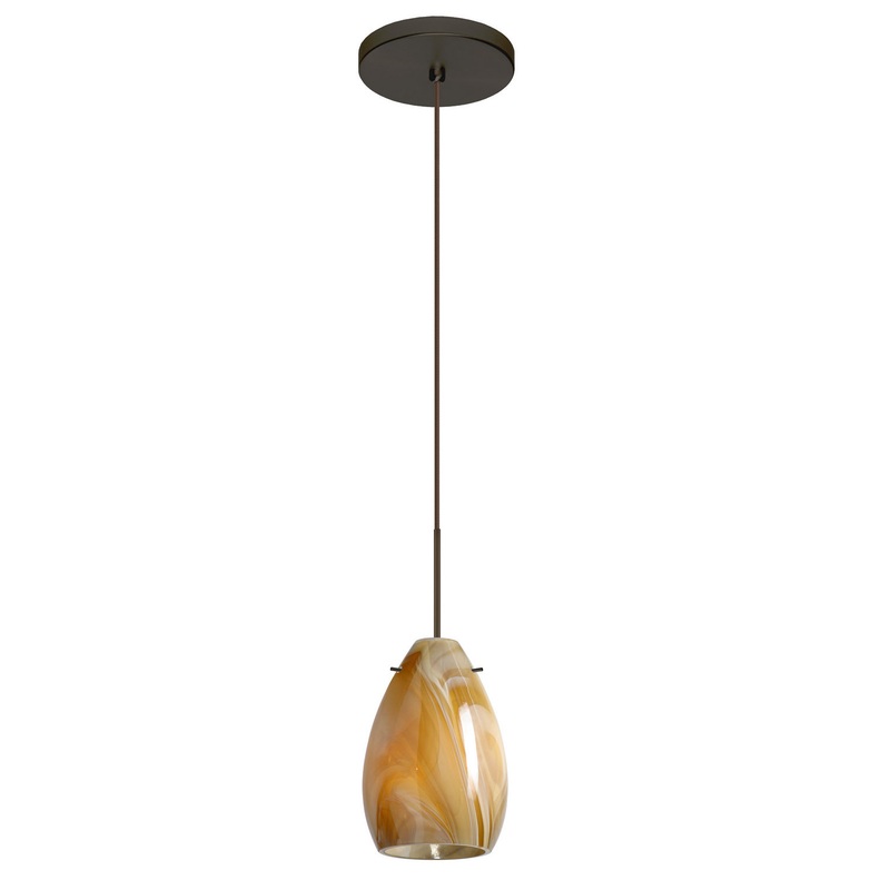 Besa 1XT-1713HN-BR Pera One Light Pendant Bronze