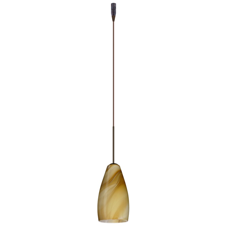 Besa RXP-7198HN-BR Karli One Light Pendant Bronze