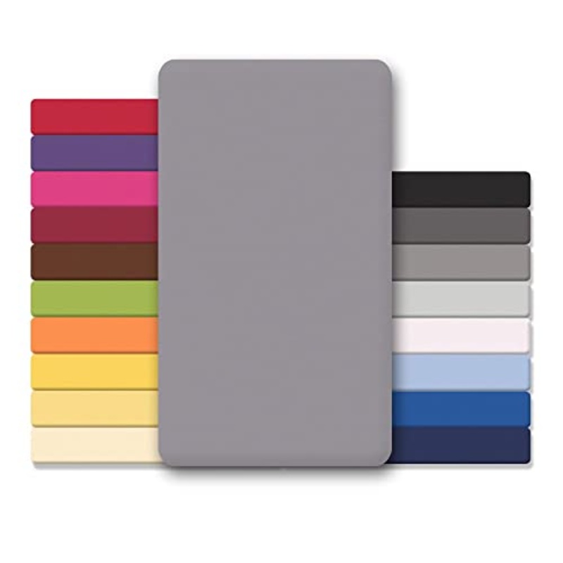 CelinaTex Lucina Lenzuolo Elasticizzato Topper spessori per Letto Contenitore Cotone 180×200-200×200 cm Grigio Scuro