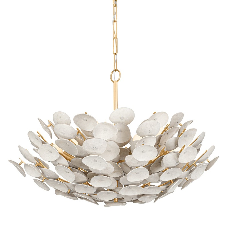 Corbett Lighting 356-32-VGL Aimi Nine Light Chandelier Vintage Gold Leaf