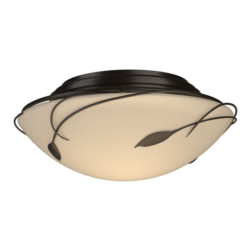 Forged Leaves Flush Mount Oil Rubbed Bronze