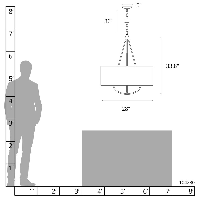 Loop Pendant Sterling Oil Rubbed Bronze Natural Anna Shade (SF)